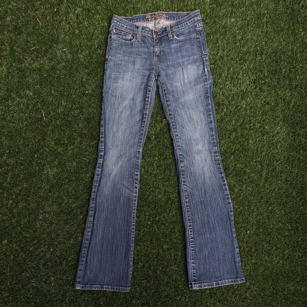 Abercrombie & Fitch Vintage Emma Low Rise Bootcut Y2K Blue Denim Jeans 26x28